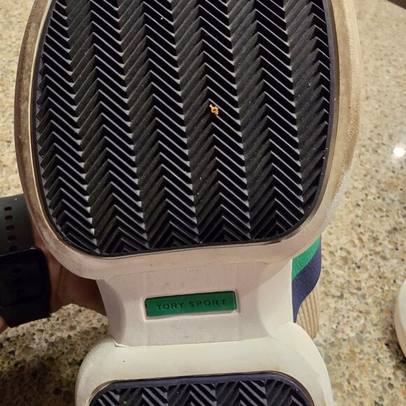 Tory Burch Sport authentic beige blue green slip on sneakers trainers 10 sz - Picture 5 of 5